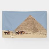 Pyramide van Khafre en een reeks chariots Spandoek (Horizontaal)