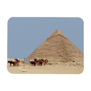 Pyramide van Khafre en een reeks kaarten Postca Magneet