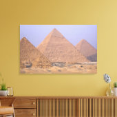 Pyramide van Menkaure Mycerinus), piramide van Canvas Afdruk (Insitu (Woonkamer))
