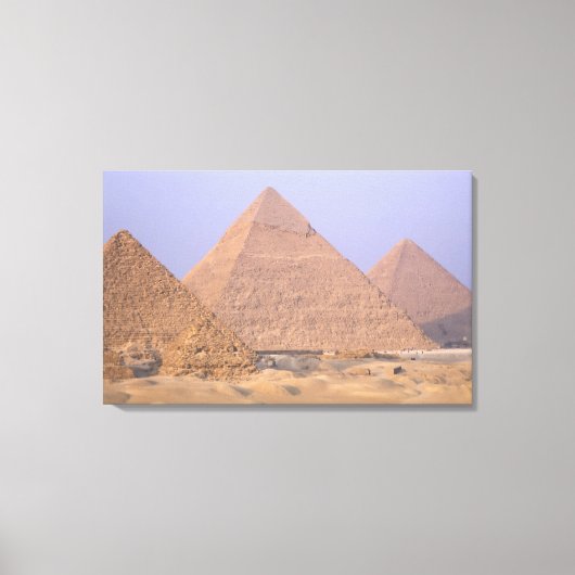 Pyramide van Menkaure Mycerinus), piramide van Canvas Afdruk (Voorkant)