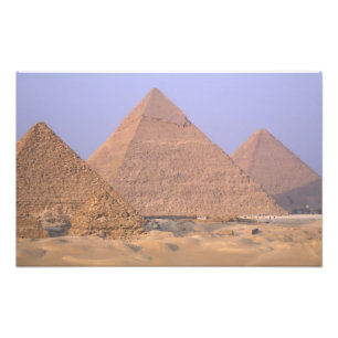 Pyramide van Menkaure Mycerinus), piramide van Foto Afdruk