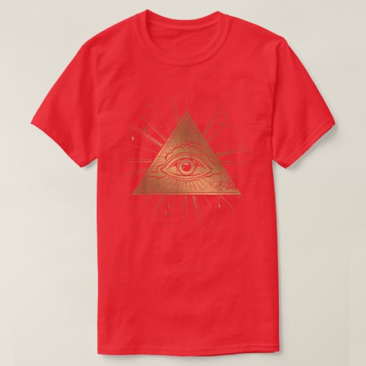 Pyramide Witch Blackcraft Occult Dark Magic All Zi T-shirt (Design voorkant)