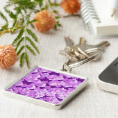 Pyramidekristallen, paars sleutelhanger (Zijkant)