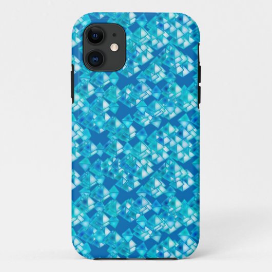 Pyramidekristallen, turkooizen en blauw Case-Mate iPhone case (Achterkant)