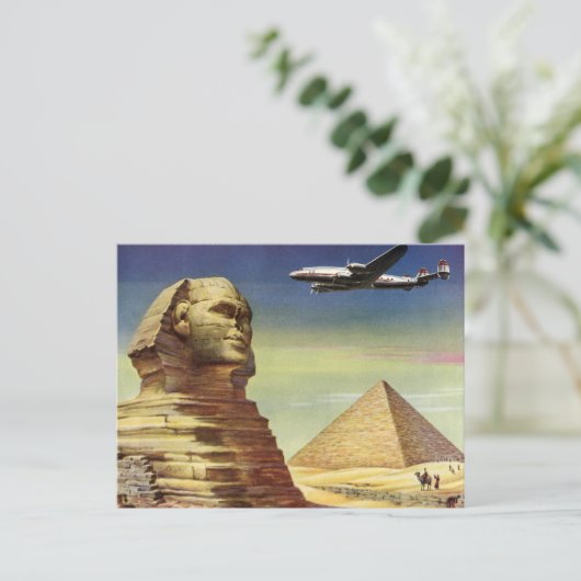 Pyramiden, de Grote Sfinx van Giza, Egypte Briefkaart (Staand voorkant)