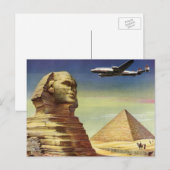  Pyramiden, de Grote Sfinx van Giza, Egypte Briefkaart (Voorkant / Achterkant)