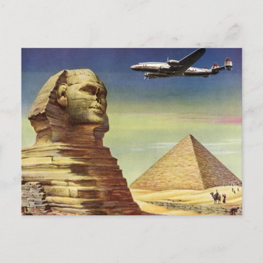  Pyramiden, de Grote Sfinx van Giza, Egypte Briefkaart (Voorkant)