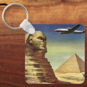  Pyramiden, de Grote Sfinx van Giza, Egypte Sleutelhanger (Voorkant)