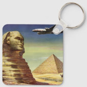  Pyramiden, de Grote Sfinx van Giza, Egypte Sleutelhanger (Achterkant)
