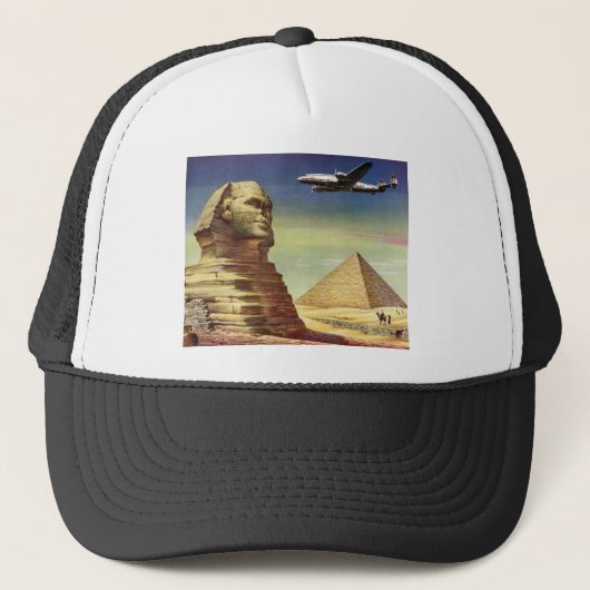  Pyramiden, de Grote Sfinx van Giza, Egypte Trucker Pet (Voorkant)