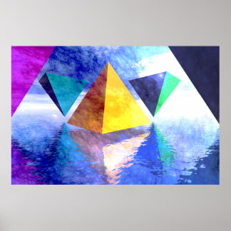 Pyramiden en driehoekige posters