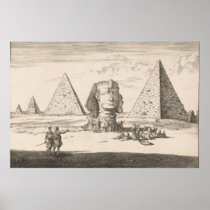Pyramiden en Sfinx van Gizeh (1698) van Jan Luyken Poster