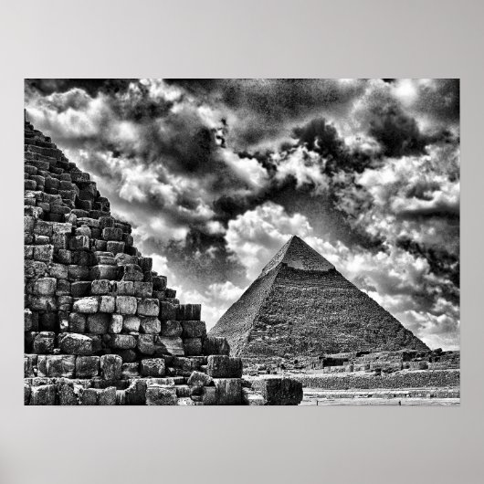 Pyramiden in Giza, Caïro, Egypte Poster (Voorkant)
