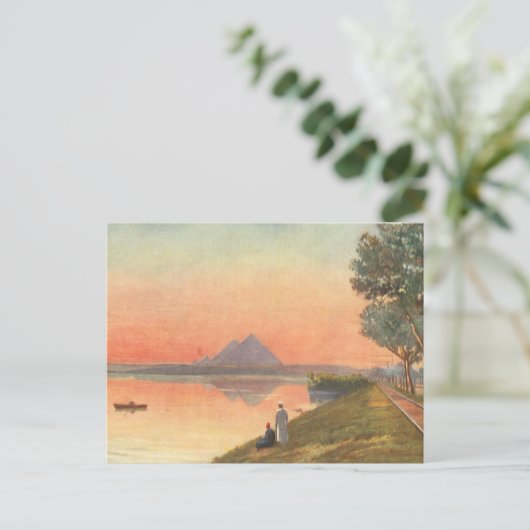 Pyramiden op afstand briefkaart (Staand voorkant)