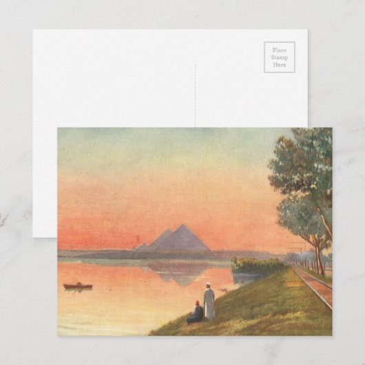 Pyramiden op afstand briefkaart (Voorkant / Achterkant)