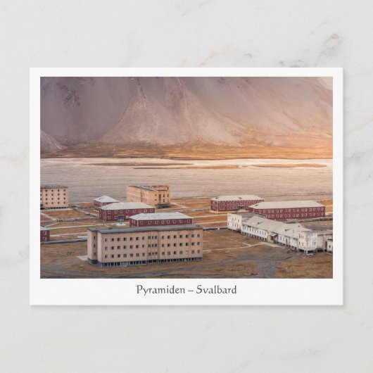 Pyramiden Svalbard Briefkaart (Voorkant)