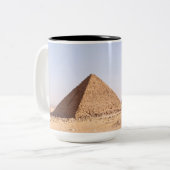 Pyramiden uit Egypte Tweekleurige Koffiemok (Voorkant links)