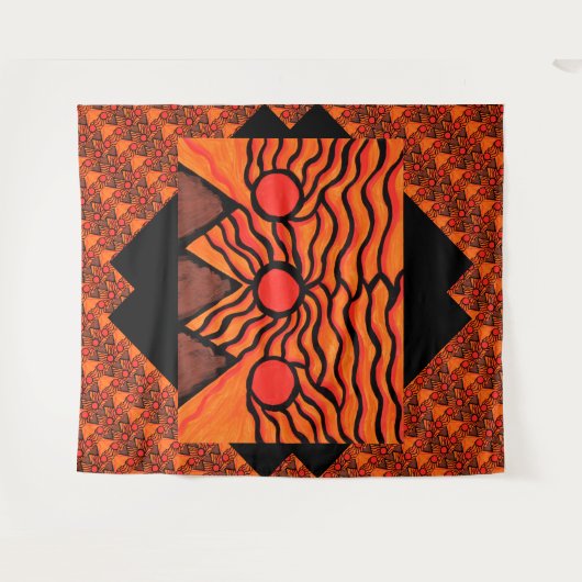 Pyramiden van andere werelden 2 wandkleed (Voorkant (horizontaal))