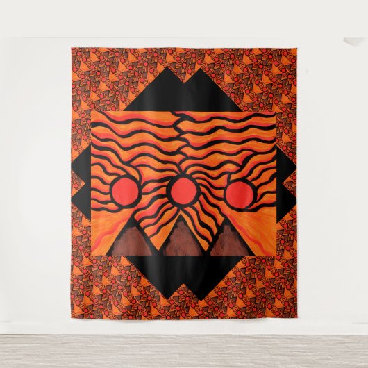 Pyramiden van andere werelden 2 wandkleed (Voorkant)