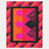 Pyramiden van andere werelden, roze en Oranje Fleece Deken (Voorkant)