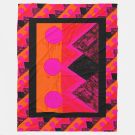 Pyramiden van andere werelden, roze en Oranje Fleece Deken