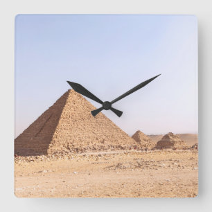 Pyramiden van de Egyptische koffie-Mok Vierkante Klok
