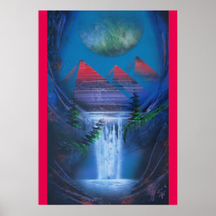 Pyramiden van de vorige schilderdruk poster