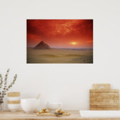Pyramiden van Egypte door de argaat Poster (Keuken)