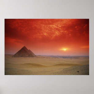 Pyramiden van Egypte door de argaat Poster