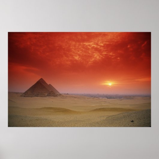 Pyramiden van Egypte door de argaat Poster (Voorkant)