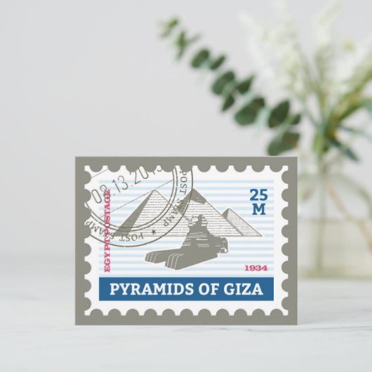 Pyramiden van Giza Briefkaart (Staand voorkant)