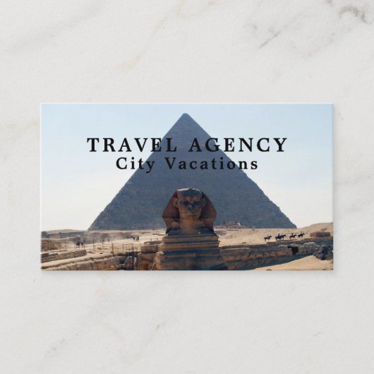 Pyramiden van Giza, Caïro, Egypte, reisagent Visitekaartje (Voorkant)