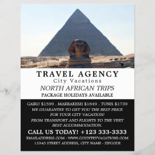 Pyramiden van Giza, Caïro, Egypte, reisbureau Flyer