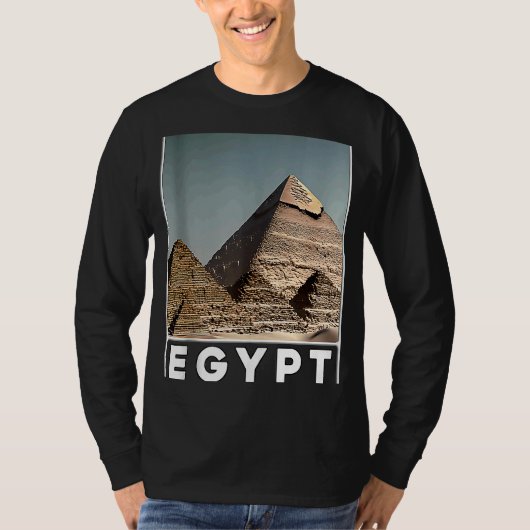 Pyramiden van Giza Cairo Egypte T-shirt (Voorkant)