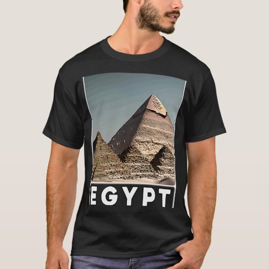 Pyramiden van Giza Cairo Egypte T-shirt (Voorkant)