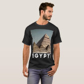 Pyramiden van Giza Cairo Egypte T-shirt (Voorkant volledig)