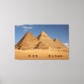 Pyramiden van Giza en Camels Canvas (Voorkant)