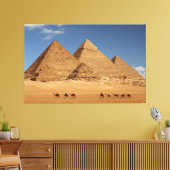 Pyramiden van Giza en Camels Canvas (Insitu (Woonkamer))