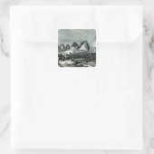 Pyramiden van Meroe op de Nijl Vierkante Sticker (Tas)