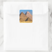 Pyramiden Vierkante Sticker (Tas)