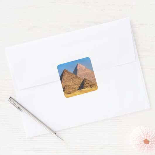 Pyramiden Vierkante Sticker (Envelop)