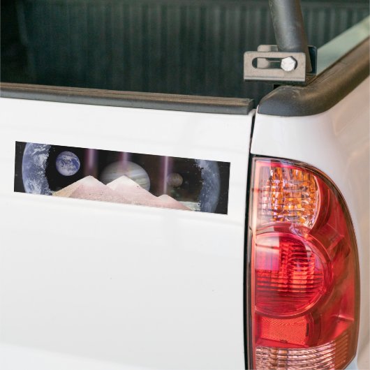 Pyramides Planets Space Bumpersticker (Op Truck)