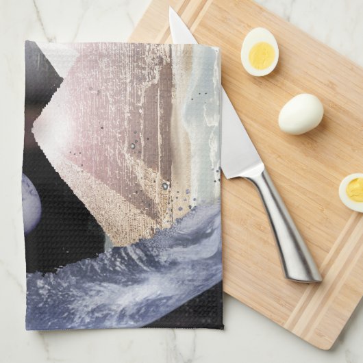 Pyramides Planets Space Theedoek (Quarter Fold)