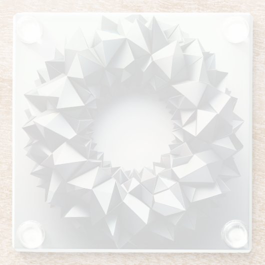 pyramides ring glazen onderzetter (Achterkant)