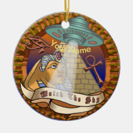 Pyramids Alien Spaceship Keramisch Ornament