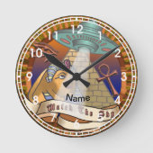 Pyramids Alien Spaceship Ronde Klok (Voorkant)