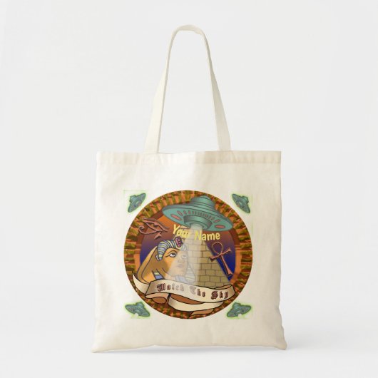 Pyramids Alien Spaceship Tote Bag (Voorkant)