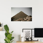 Pyramids bij Giza in Caïro, Egypte Poster (Thuiskantoor)