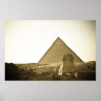 Pyramids bij Giza in Caïro, Egypte Poster