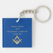 Pyramids Monogrammed Masonic Sleutelhanger (Achterkant)
